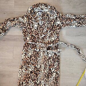 Cheetah print cozy robe